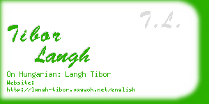 tibor langh business card